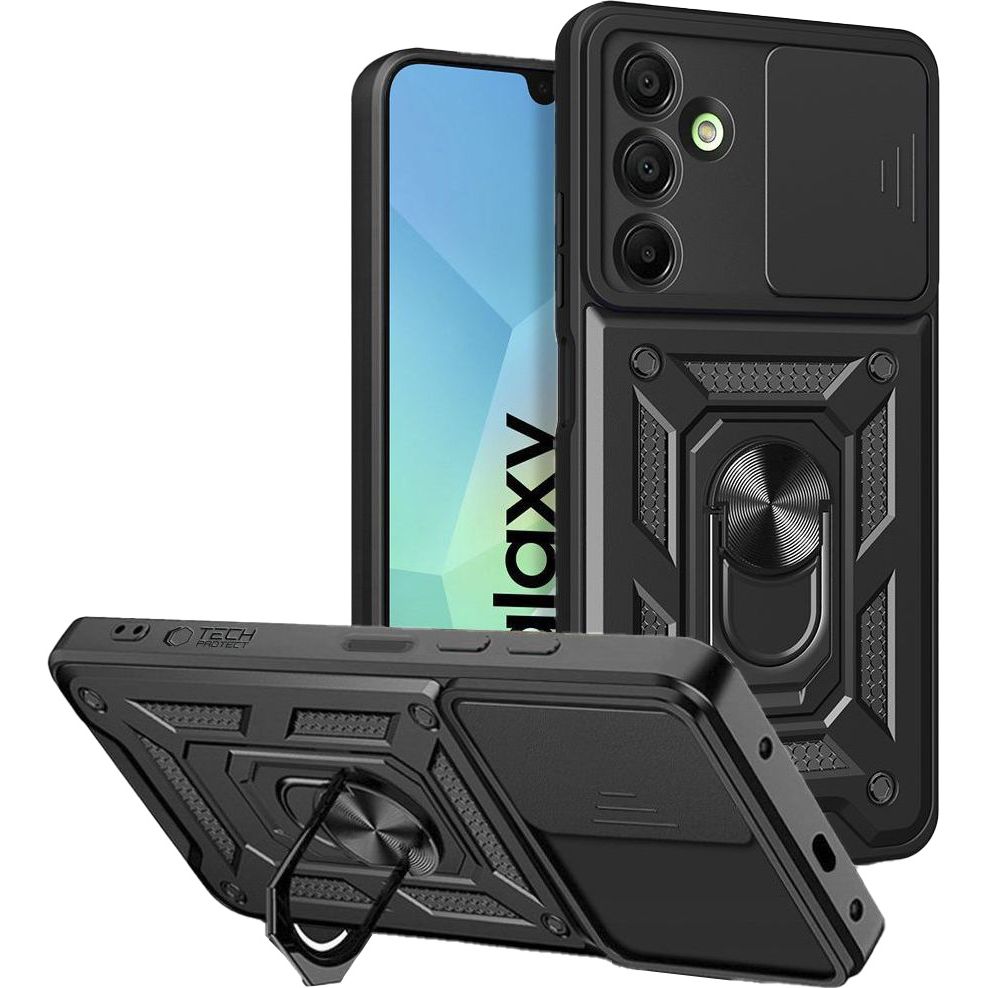 Etui z sliderem ochronnym Tech-Protect Camshield Pro do Galaxy A26 5G, czarne
